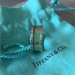 Tiffany & Co. Silver and Blue Ring